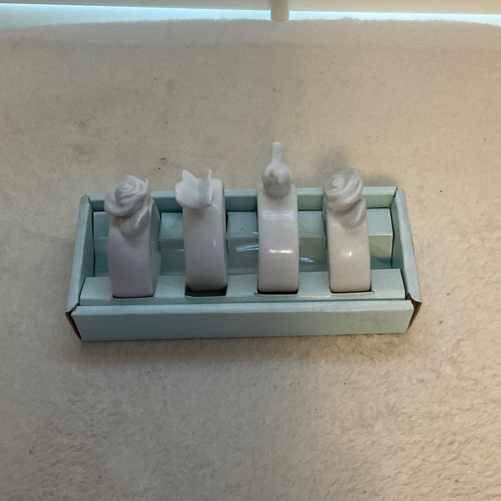Target White Ceramic Napkin Rings